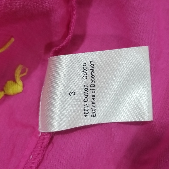 NOUGAT LONDON Pink & Yellow Flower Embroidered V-Neck Tunic Shirt Top - Picture 10 of 11